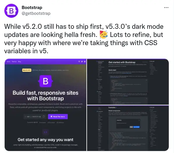 bootstrap v5.3 dark mode