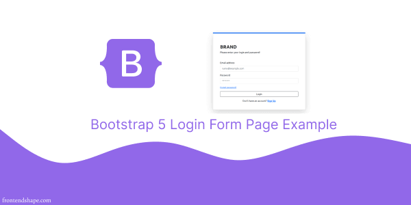 bootstrap 5 login form page example