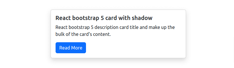 react bootstrap card shadow