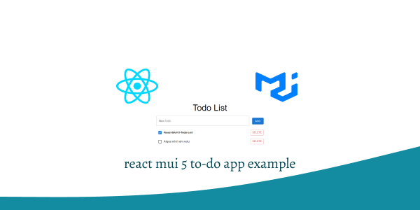 react mui 5 to-do app example