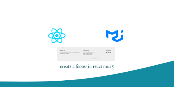 create a footer in react mui 5