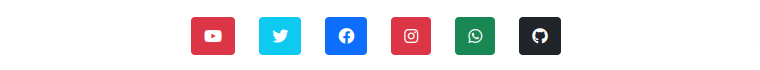 bootstrap 5 social media icon button