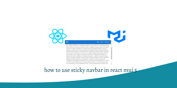 how to use sticky navbar in react mui 5