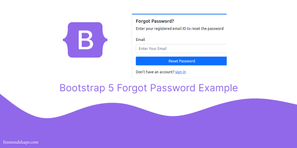 bootstrap 5 forgot password example
