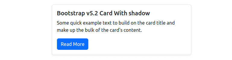 bootstrap v5.2 cards with shadow