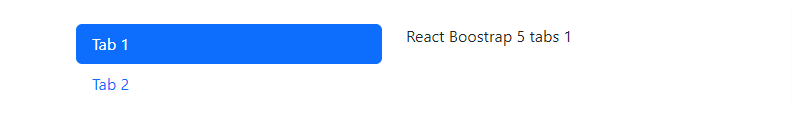 react bootstrap 5 left side nav tabs