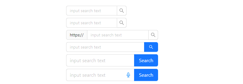 react ant design 5 search bar with icons