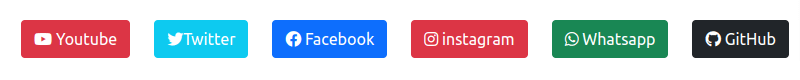 Bootstrap 5 Social media share buttons