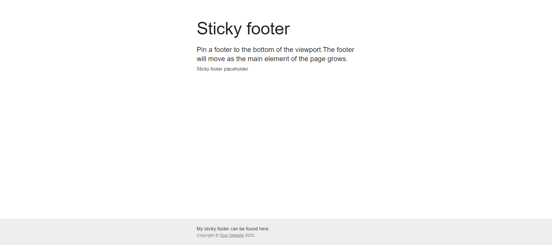 react mui 5 sticky footer page