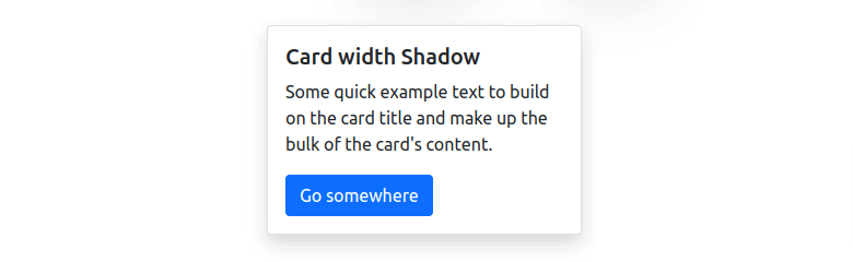 bootstrap 5 card with shadow