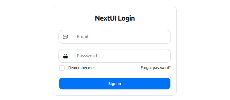 sign in page with icon