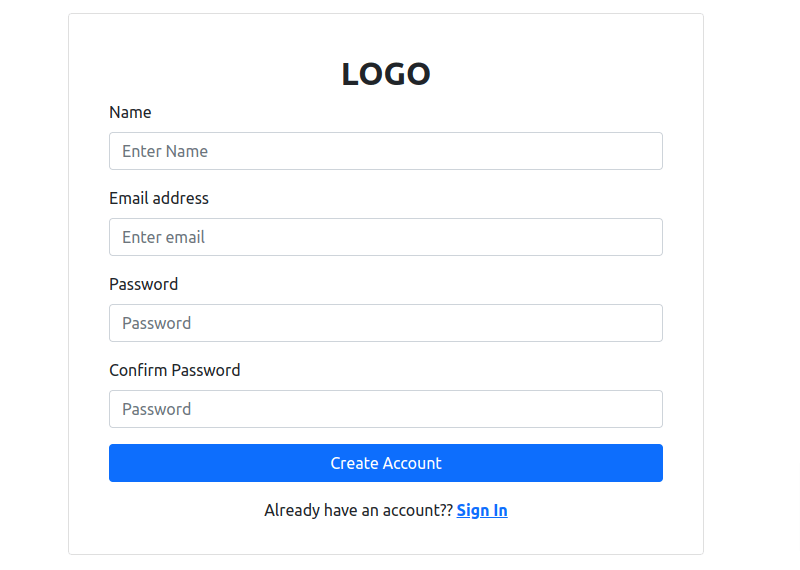 react bootstrap 5 registration form