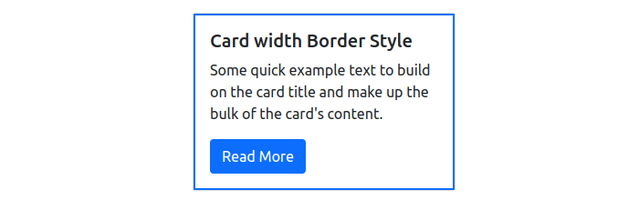bootstrap 5 card with border style
