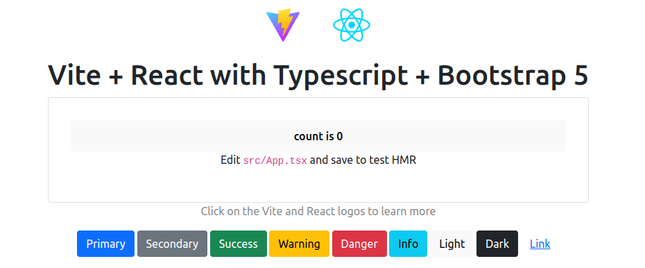 react typescript with bootstrap 5