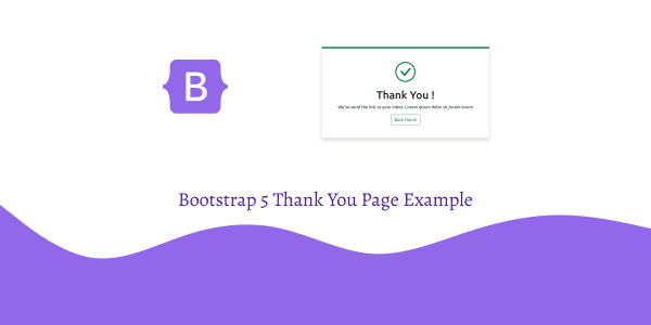 Bootstrap 5 Thank You Page Example