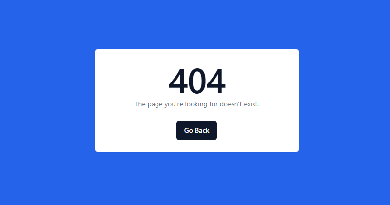  shadcn ui 404 error page