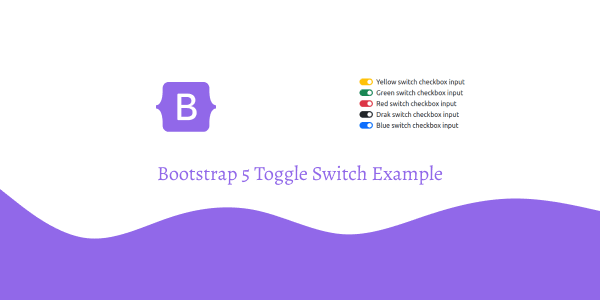 bootstrap 5 toggle switch example