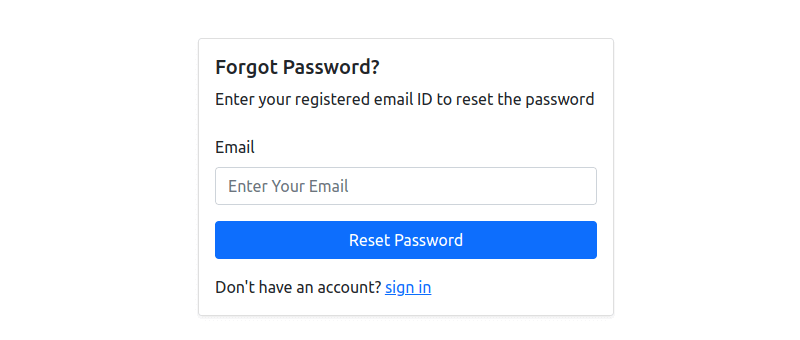 Bootstrap 5 Forgot Password card image