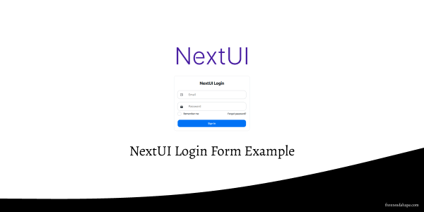 nextui login form example