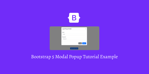 Bootstrap 5 Modal Popup Tutorial Example