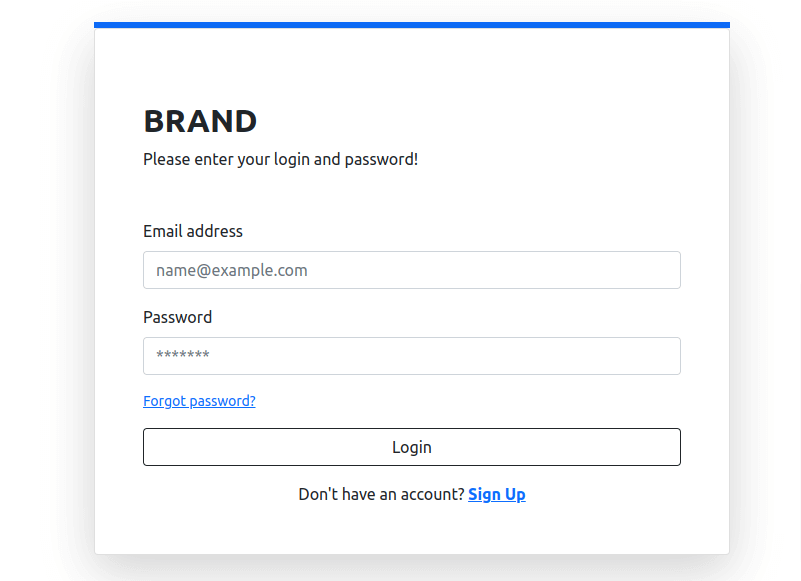 Bootstrap 5 Login From Shadow Style
