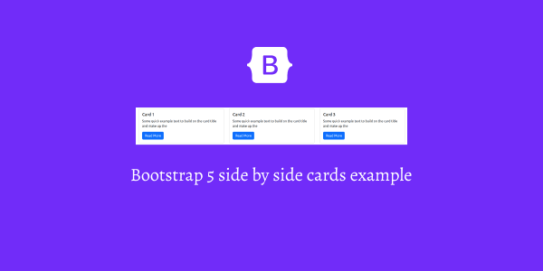 bootstrap 5 side by side cards example