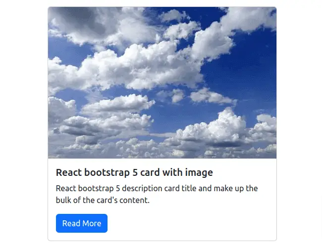 react bootstrap 5 card with image