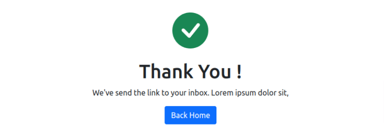 Bootstrap 5 Thank You Page Example - FrontendShape