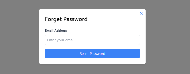 forgot password modal