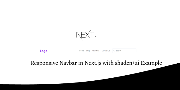 Responsive Navbar in Next.js with shadcn/ui Example