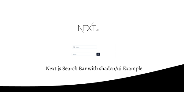 Next.js Search Bar with shadcn/ui Example