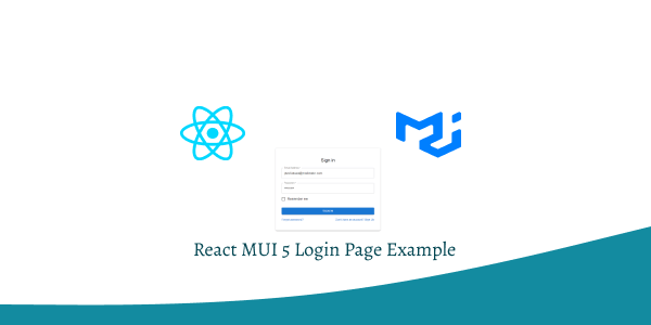 React MUI 5 Login Page Example