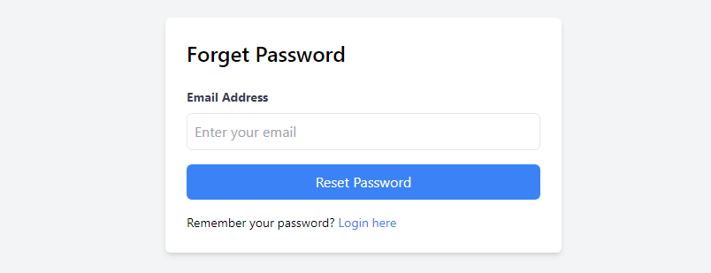  forgot password link with react-router