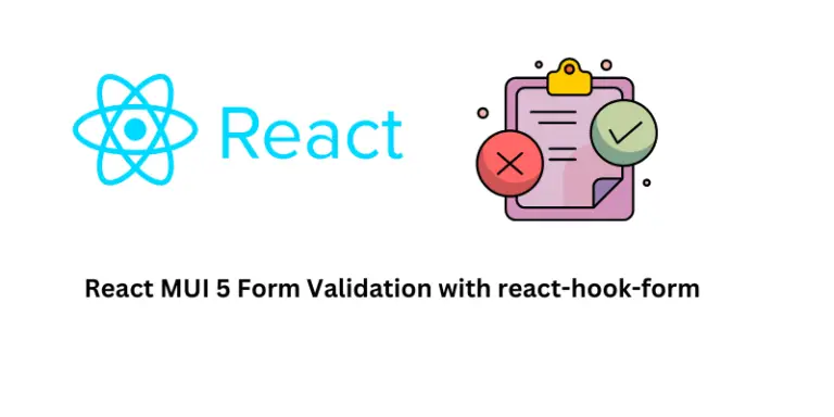 React MUI 5 Form Validation with react-hook-form