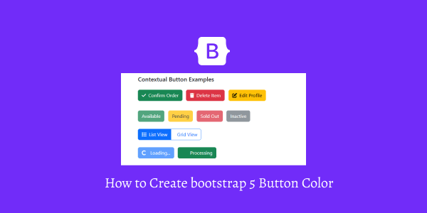 How to Create bootstrap 5 Button Color